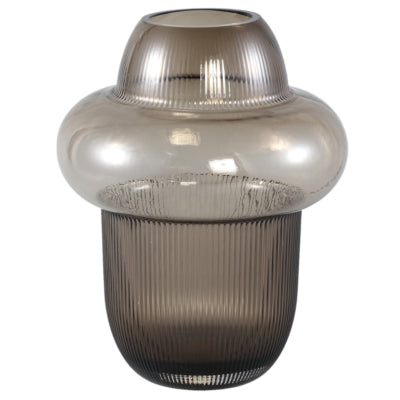 Vaso Ptmd marlene vetro fumé marrone 25,5 cm | 6 pezzi