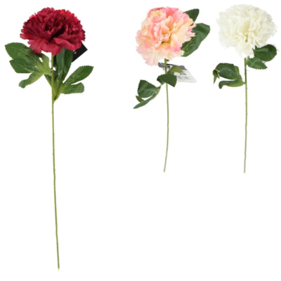Clavel flor artificial 50 cm 3 surtidos | 24 piezas