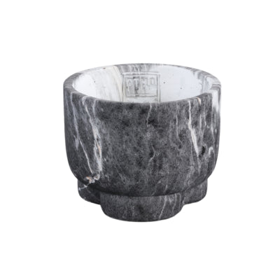Maceta ptmd marmy negro s 12 cm | 8 piezas