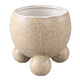 Ptmd bloempot malinda l creme 17 cm | 6 stuks