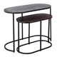 Tavolino Ptmd Janca alluminio 69 cm set da 2 | 2 pezzi