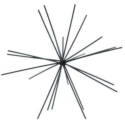 Ornamento Housevitamin Fuochi d'artificio in metallo nero 25 cm | 12 pezzi
