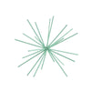 Housevitamin ornament firework metaal mintgroen 15 cm | 24 stuks