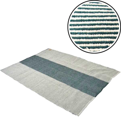 Tappeto Lesli living Esquina verde giada bianco 140 x 200 cm | 4 pezzi