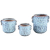 Ptmd bloempot shay hoog l blauw 18 cm | 8 stuks