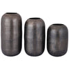 Ptmd vaas yourne l aluminium grijs 34 cm | 6 stuks