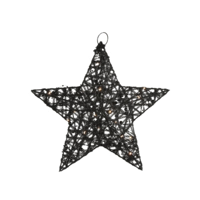 Countryfield poinsettia lille s led con batería negro 30 cm | 8 piezas