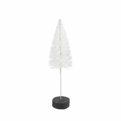 Countryfield Árbol de Navidad sobre base brillo blanco 20 cm | 12 piezas