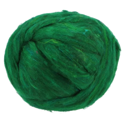 Cordón de madera curvada Daan seda reciclada verde 10,5 metros | 12 piezas