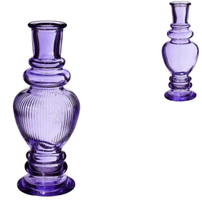 Florero portavelas Venecia violeta 15,5 cm 2 surtidos | 24 piezas