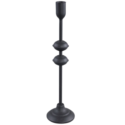 Ptmd candelabro ciba negro 37 cm | 6 piezas