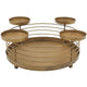 H s collection kaarsenhouder advent goudkleurig 32 cm | 2 stuks