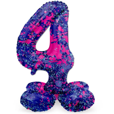 Globo foil folat de pie 4 salpicaduras de pintura 41 cm | 20 piezas