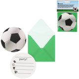Uitnodigingskaarten voetbal 10 cm 6 stuks | 48 stuks - afbeelding 1