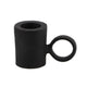 Portacandele Daan in legno curvato dobra metallo nero 7 cm | 24 pezzi