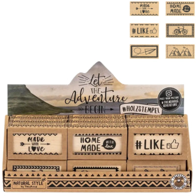 Timbro che l'avventura abbia inizio 6 cm 6 assortiti | 36 pezzi