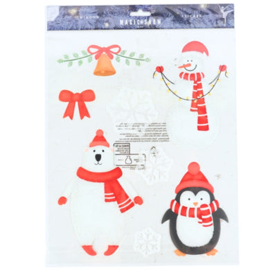 Adhesivo navideño para ventana 34,5 cm | 48 piezas