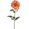 Ptmd kunstbloem dahlia geel rood 73 cm | 6 stuks