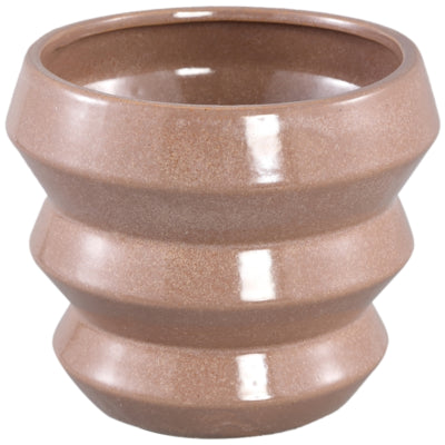 Ptmd bloempot tims xl bruin 19 cm | 6 stuks