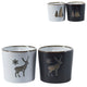 Kaars in pot kerst 6,5 x 6 cm 4 assorti | 12 stuks