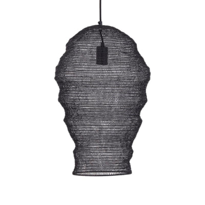 Lampada a sospensione Ptmd miko s nera 50 cm | 2 pezzi