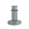Housevitamin candelabro twist vidrio ahumado gris 10 cm | 24 piezas