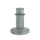Housevitamin kandelaar twist rookglas grijs 10 cm | 24 stuks