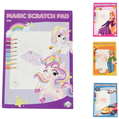 Cuaderno para colorear Craft Universe scratch a5 4 surtidos | 36 piezas