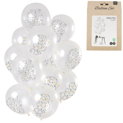 Palloncini folat origami figura 8 anni 30 cm set da 12 | 24 pezzi