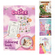 Craft universe kleurboek a5 met stickers 4 assorti | 24 stuks