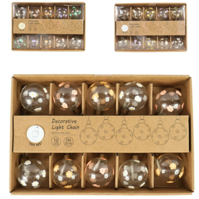 Catena luminosa 10 LED a batteria 320 cm assortiti | 12 pezzi
