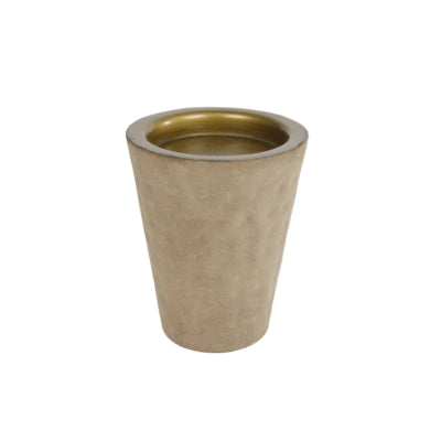 Portacandela tiffany beige color oro 8 cm | 12 pezzi