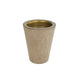 Portavelas tiffany beige dorado 8 cm | 12 piezas