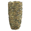 Ptmd bloempot waves bruin hoog l 37 cm | 2 stuks