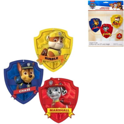 Amscan Paw Patrol, sfera decorativa a nido d'ape, 17 cm, set da 3 | 12 pezzi