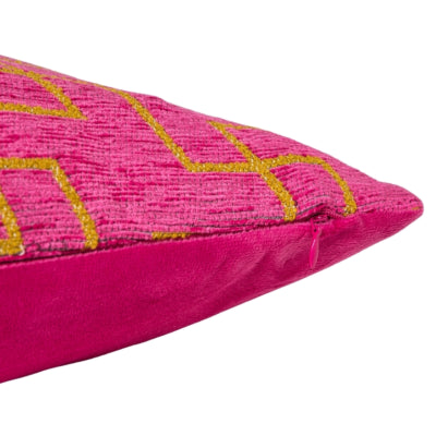 (r) funda de cojín jacquard rosa 45 x 45 cm | 12 piezas