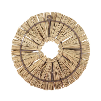 Decorazione murale boho in vimini naturale 22 cm | 12 pezzi