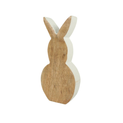 Sin marca liebre madera blanca 18 cm | 6 piezas