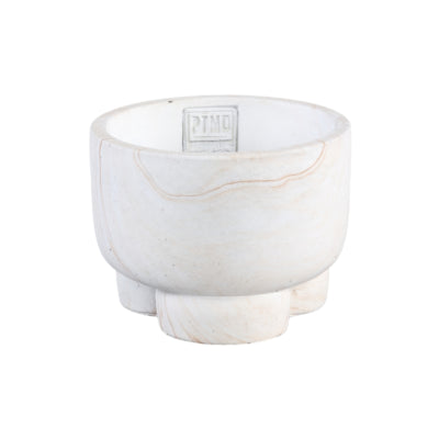 Ptmd bloempot marmy crème m 14 cm | 8 stuks