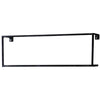 Appendiabiti da parete in legno metallo nero 50 cm | 6 pezzi