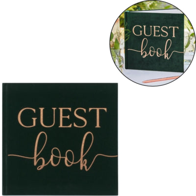 Ginger ray gastenboek groen 21 cm | 10 stuks