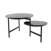 Ptmd side table waze marble table top black 60 cm b-choice | 2 pcs - afbeelding 1