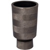 Ptmd macetero erga aluminio m gris 40 cm | 2 piezas