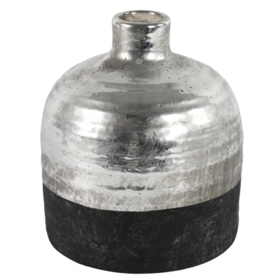 Countryfield vaas terri l zwart zilverkleurig 18 cm | 6 stuks