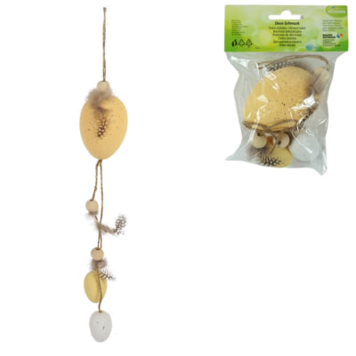 Colgante huevos de Pascua amarillo 35 cm | 30 piezas