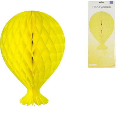 Palloncino Folat a nido d'ape giallo 37 cm | 36 pezzi