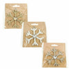Ciondolo perline fiocco di neve 8 cm 3 assortiti | 24 pezzi