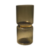 Ptmd vaas quilio straight glas bruin 27 cm | 4 stuks