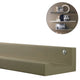 Estantería de pared de madera studio marrón militar 120 cm | 4 piezas