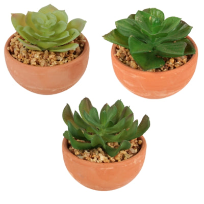 Pianta artificiale in vaso 9 cm 3 assortiti | 12 pezzi